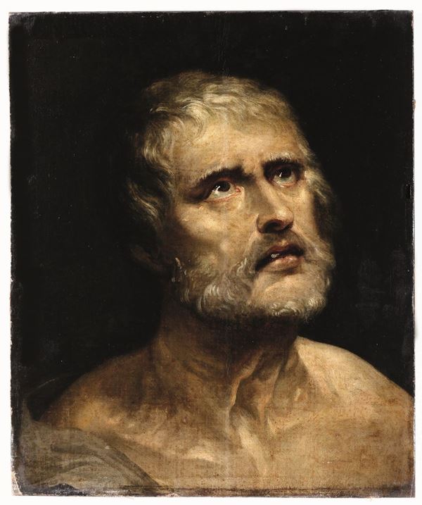 Pietro Paolo Rubens (Siegen 1577 - Anversa 1640), studio di Ritratto di Seneca