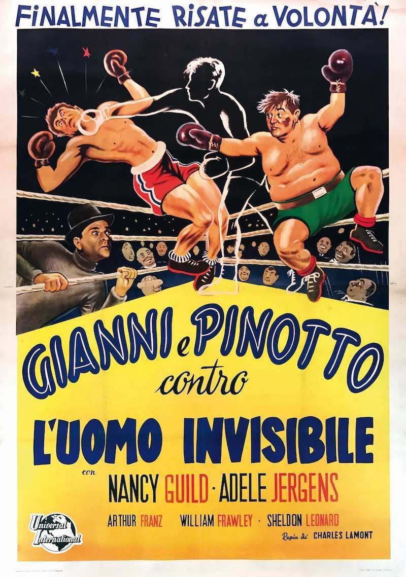 Anonimo GIANNI E PINOTTO CONTRO L UOMO INIVISIBILE  - Auction Posters - Cambi Casa d'Aste