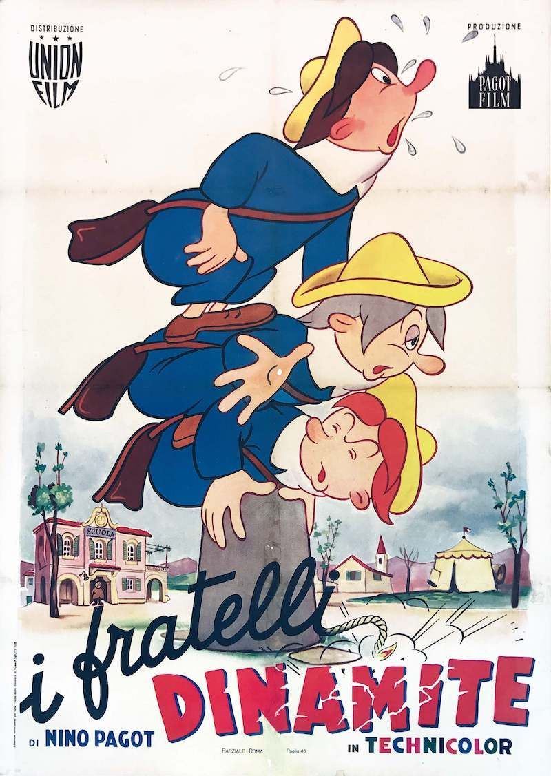 Nino e Toni Pagot (1908-1972) (1921   2001) I FRATELLI DINAMITE  - Auction Posters - Cambi Casa d'Aste