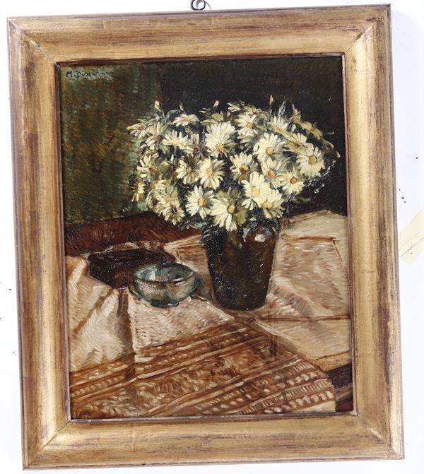 Mario Disertori (Trento 1895 - Padova 1980) Natura morta con vaso di fiori