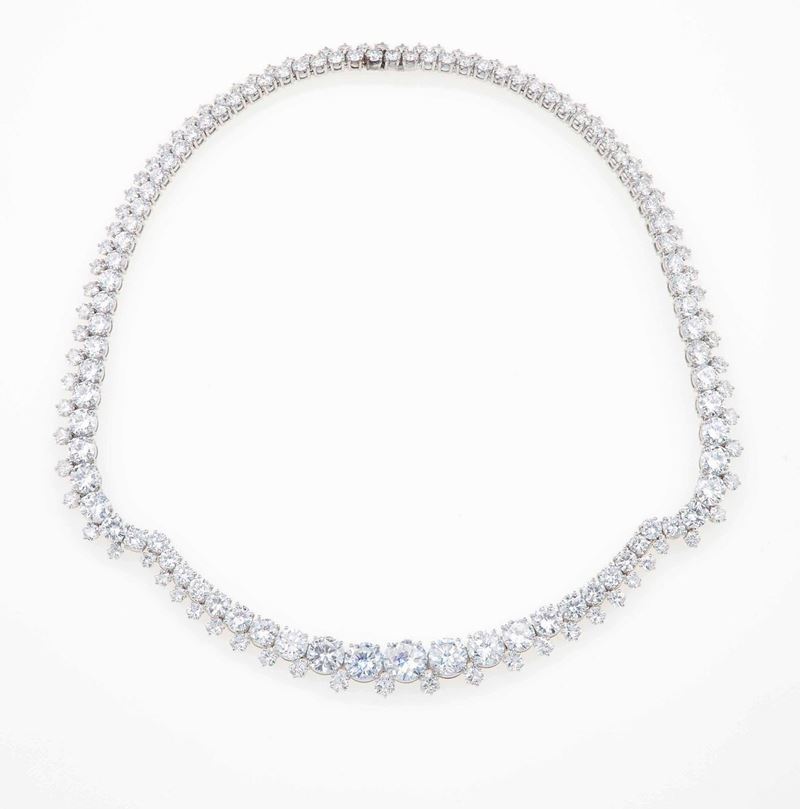 RiviÃ¨re composta da 168 diamanti in platino  - Auction Fine Jewels - III - Cambi Casa d'Aste
