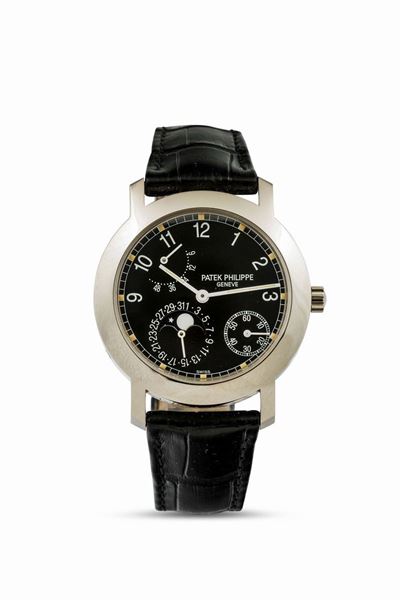 Patek Philippe - Ref. 5055g-001, Raro Orologio con Riserva di Carica, Fasi Lunari e Calendario. S...