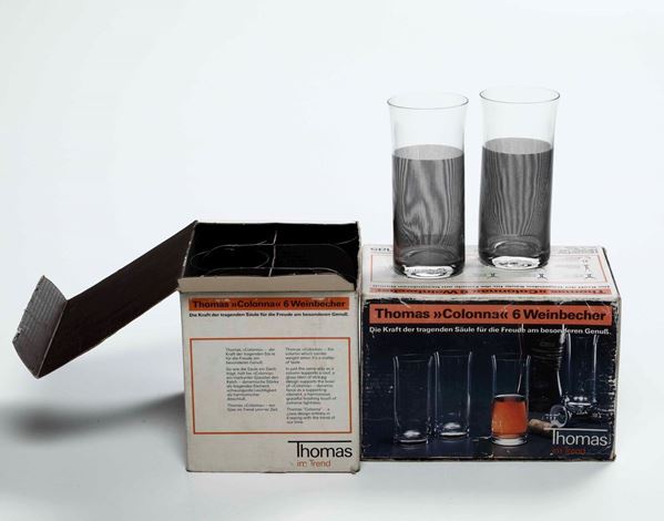Dodici bicchieri “Colonna” Germania, Manifattura Thomas, 1970-1990