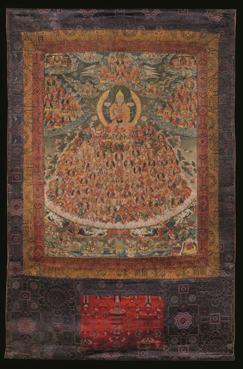 A silk Thangka, Tibet, 1700s  - Auction Fine Chinese Works of Art - Cambi Casa d'Aste
