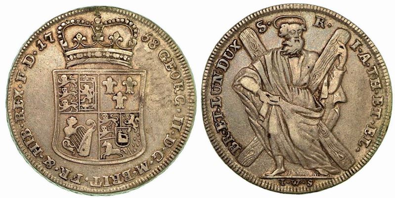 GERMANIA - BRAUNSCHWEIG - LÜNEBURG - CALENBERG - HANNOVER. Georg III, 1760-1820. Thaler 1758.  - Auction Numismatics - Cambi Casa d'Aste