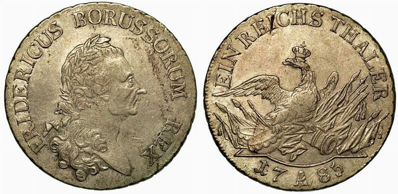 GERMANIA - PRUSSIA. Friedrich II, 1740-1786. Thaler 1785.  - Auction Numismatics - Cambi Casa d'Aste