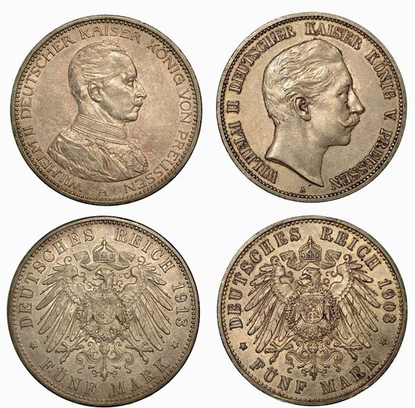 GERMANIA - PRUSSIA. Lotto di due monete.