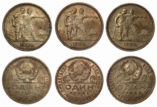 RUSSIA. Lotto di tre monete.