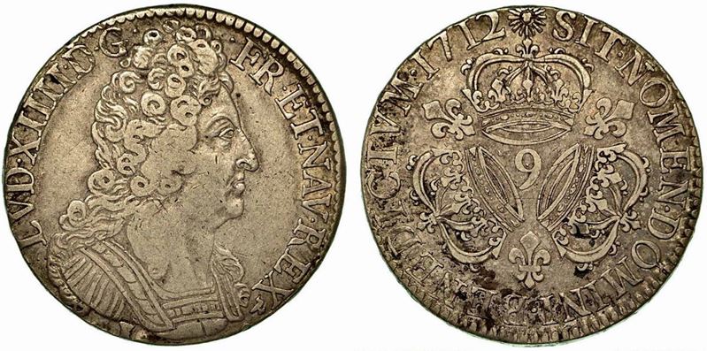 FRANCIA. Louis XIV, 1643-1715. Ecu 1712.  - Auction Numismatics - Cambi Casa d'Aste