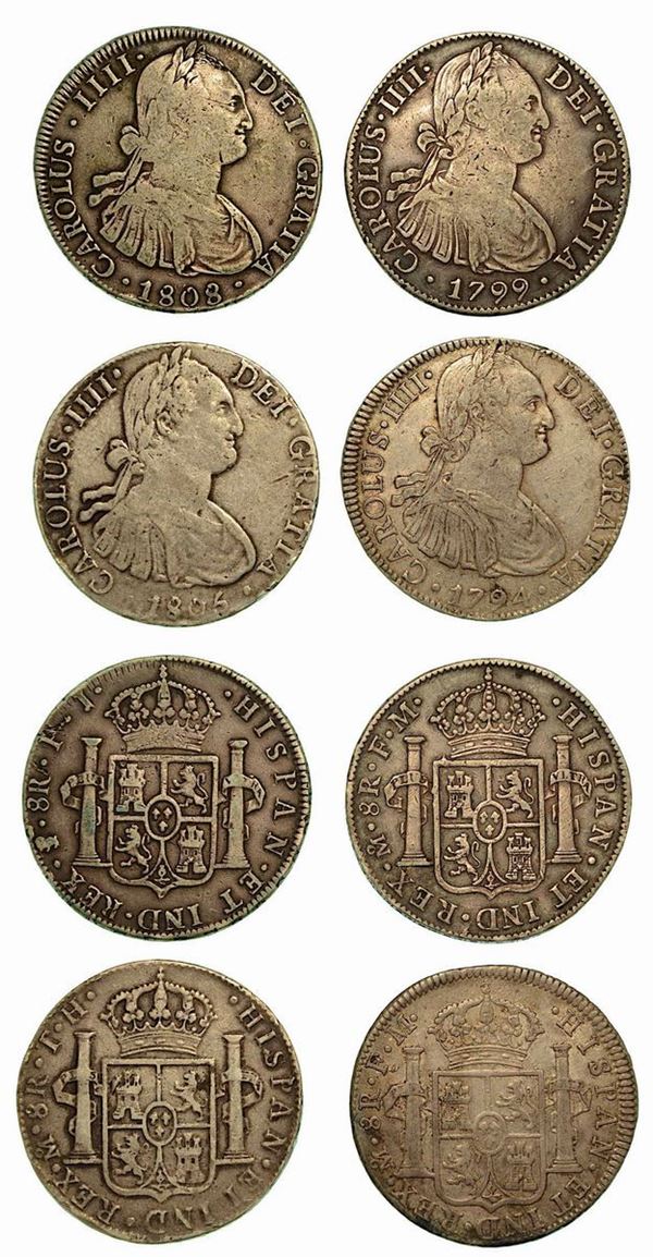 SPAGNA. Lotto di quattro monete.