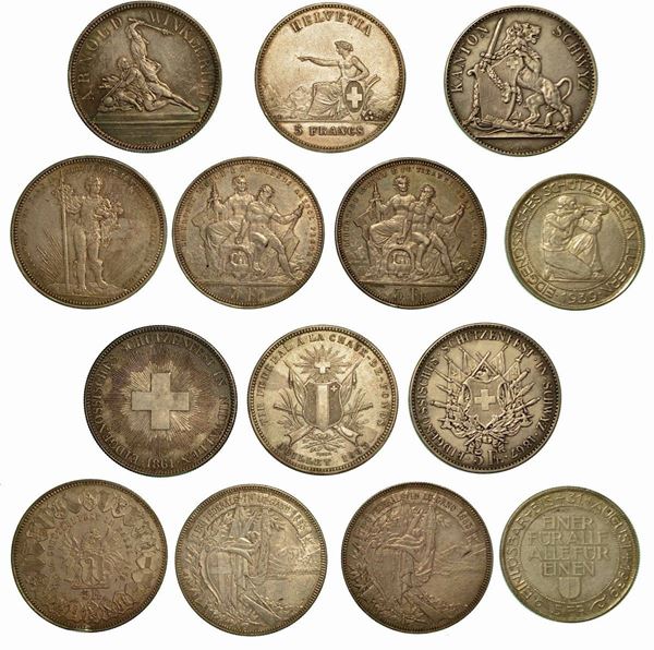 SVIZZERA. Lotto di sette monete.