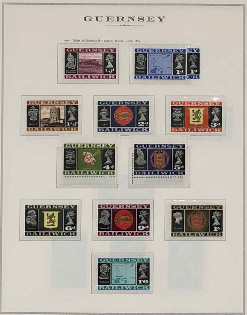 1965/1975, Gran Bretagna, Jersey (1969/1975), Guernsey (1969/1975) e Man (1973/1975).  - Asta Filatelia e Storia Postale - Cambi Casa d'Aste
