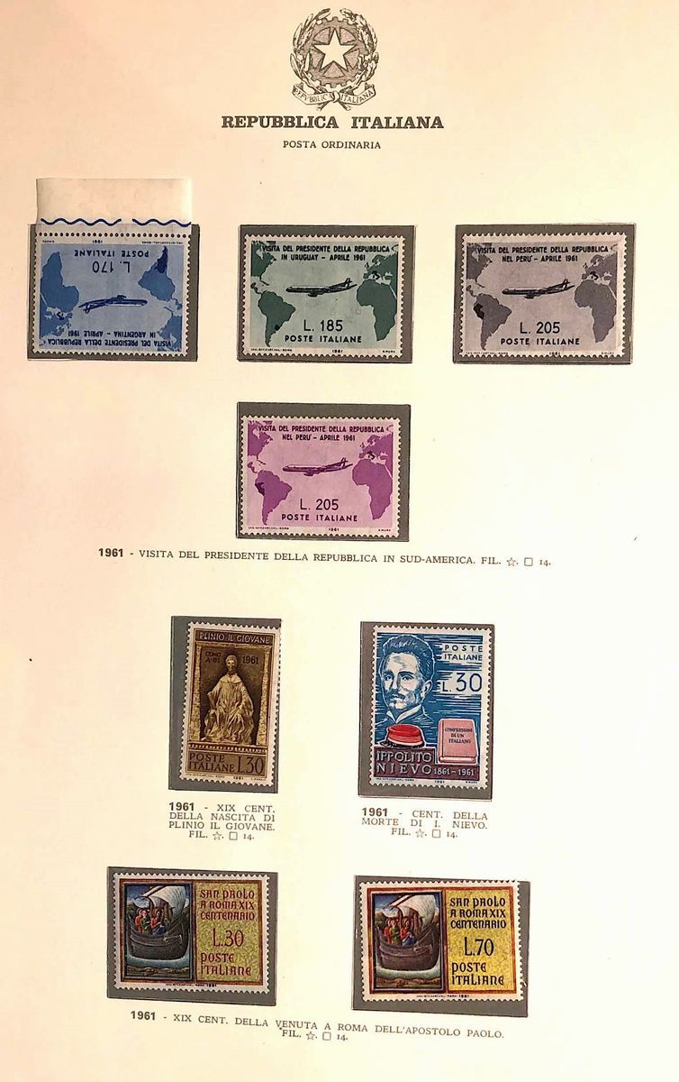 1945/1973, Repubblica Italiana, Collezione in Due Volumi Gbe.