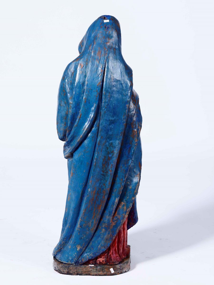 Dolente Terracotta Policroma Scultore Barocco, Emilia XVII-XVIII Secolo