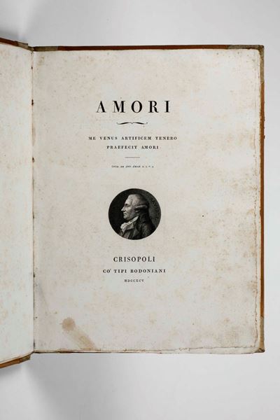 Ludovico Vittorio Savioliamori.crisopoli,(parma), Coi Tipi Bodoniani,1795