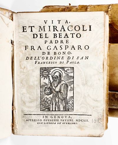 Francesco Castiglionevita e Miracoli del Beato Padre fra Gasparo De Bono...in Genova, Giuseppe Pa...