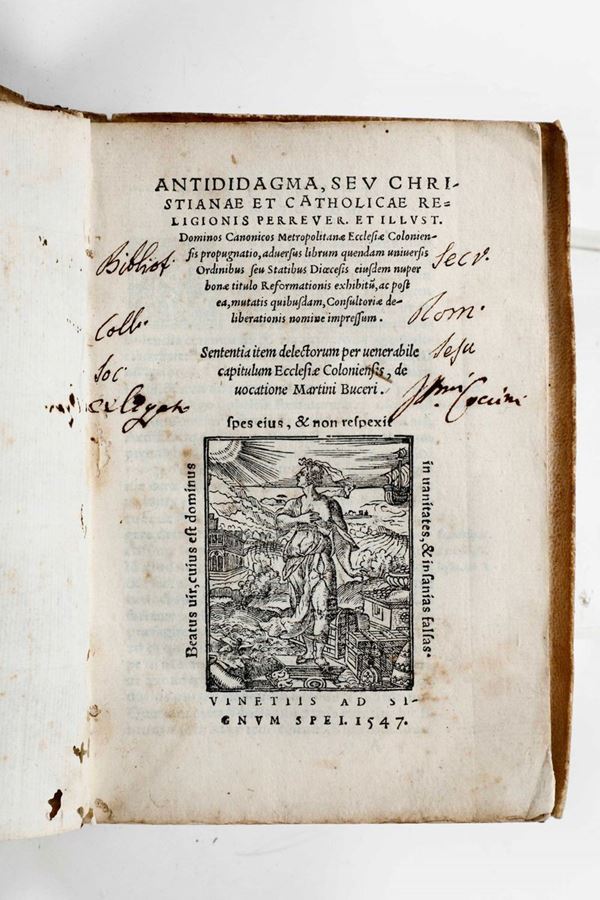 Martini Buceri Antididagma, seu chistianae et catholicae religionis Perrever. et illust. dominnos Canonicos...Venetiis, Signum Spei, 1547