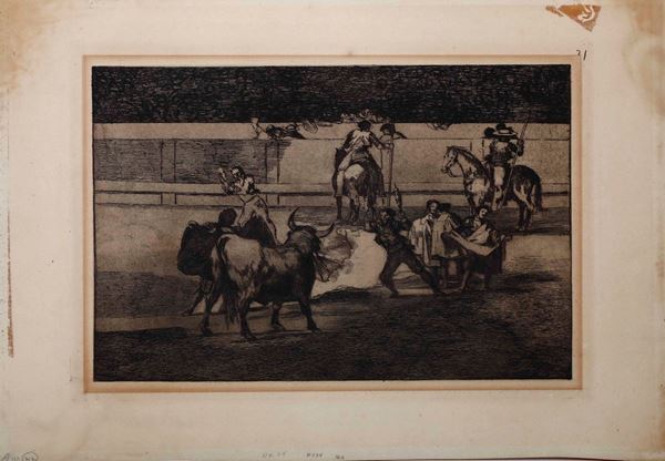 Francisco Goya - Goya Francisco  (Fuendetodos, 1746 – Bordeaux, 1828) Banderillas de fuego