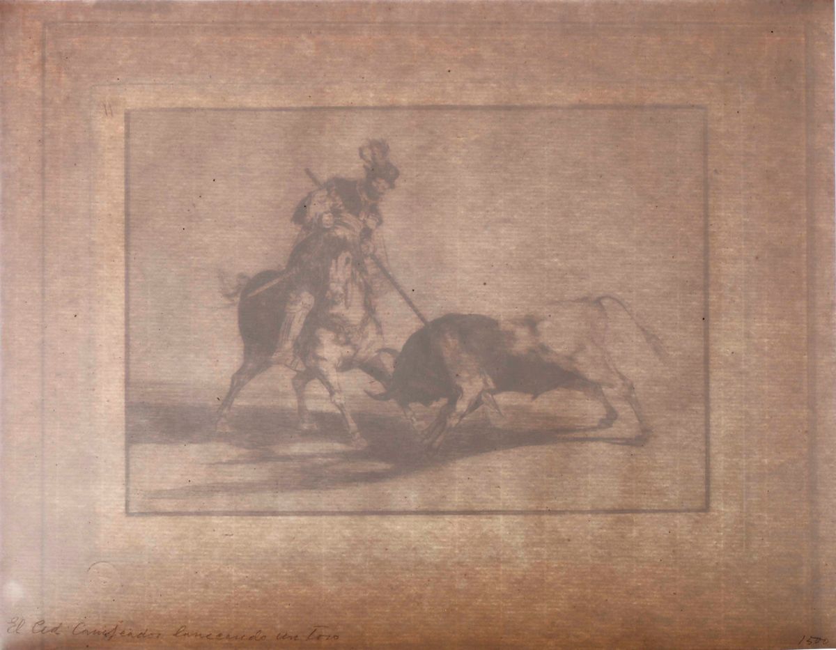 Francisco Goya - Goya Francisco (fuendetodos, 1746 – Bordeaux, 1828) El Chid Campeador Lanceando ...