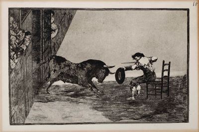 Goya Francisco (fuendetodos, 1746 – Bordeaux, 1828) Temeridad De Martincho En la Plaza De Zaragoz...