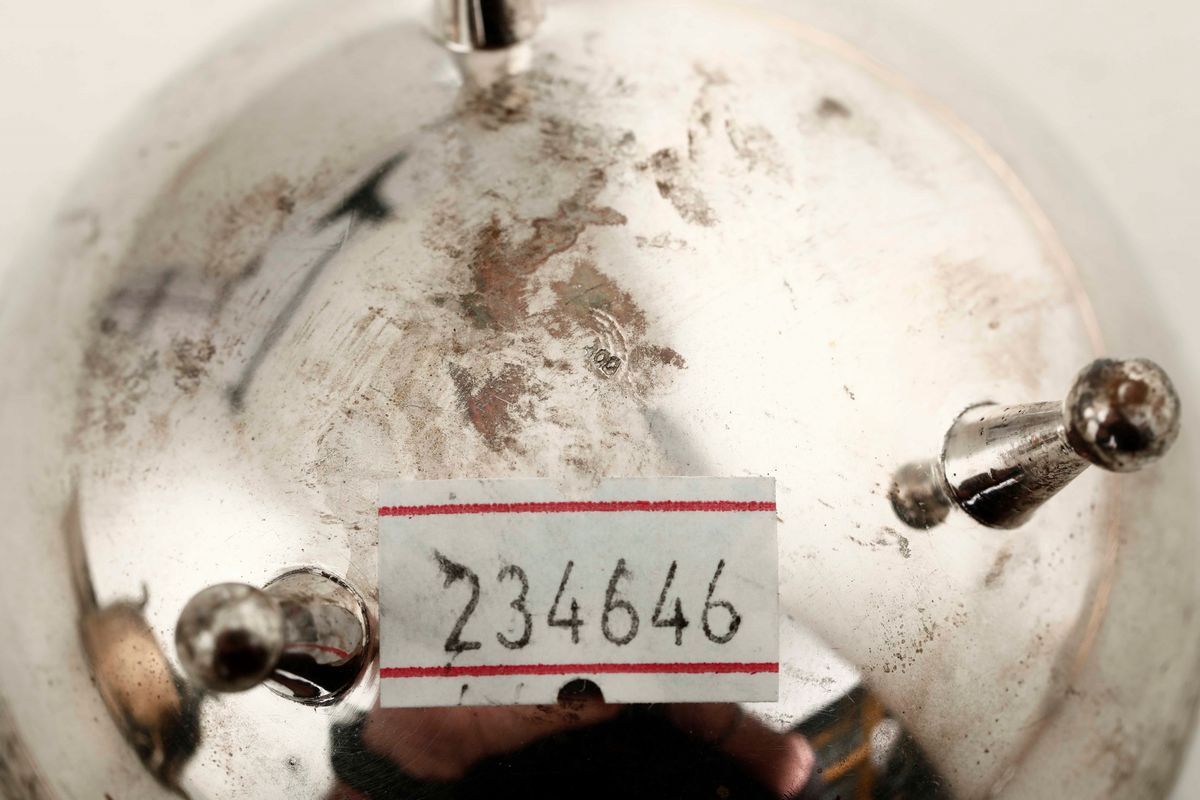 Coppia di Saliere in Argento. Argenteria Italiana della Prima Metà del XX Secolo