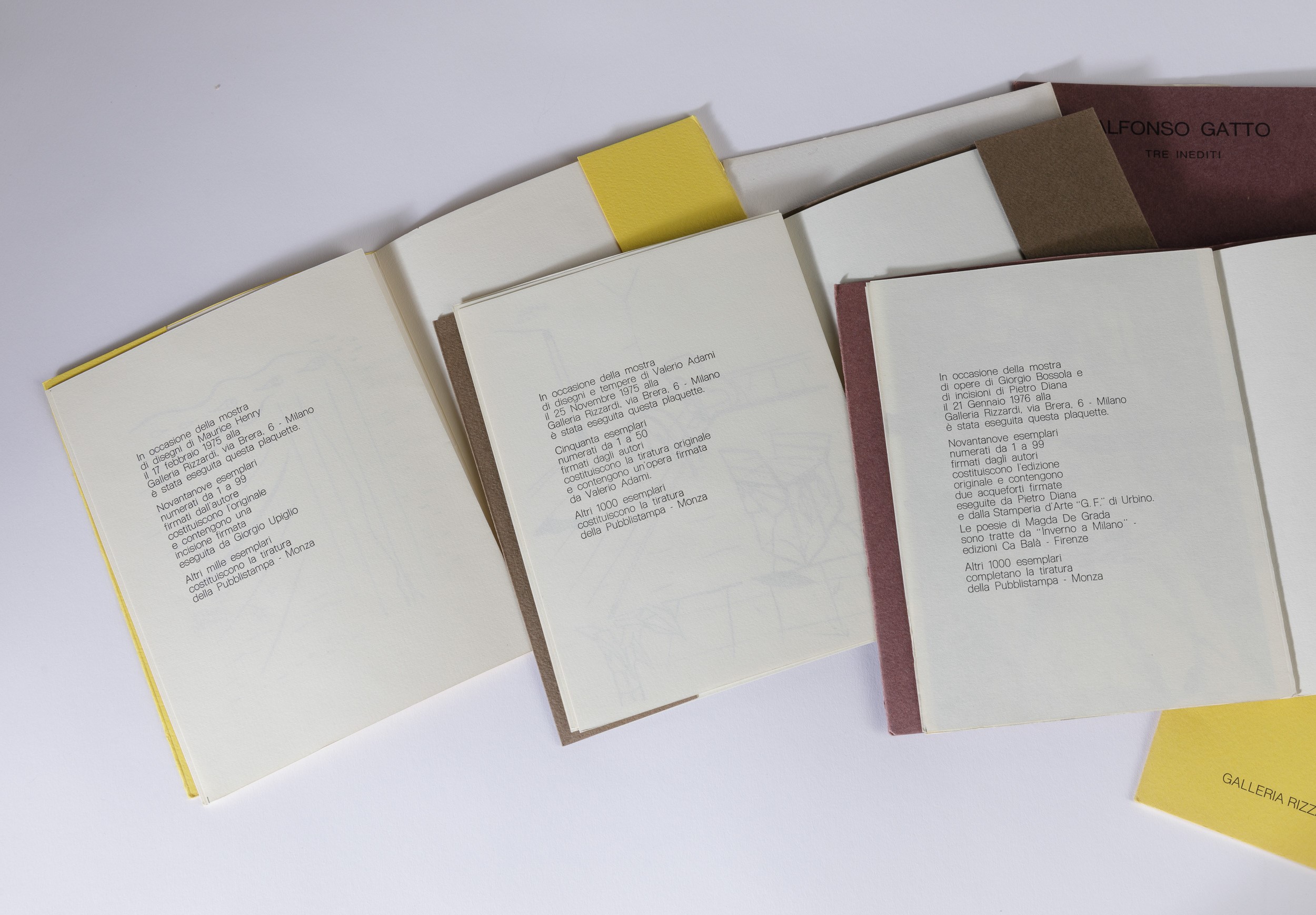 Artisti Vari - N. 8 Cataloghi Galleria Rizzardi