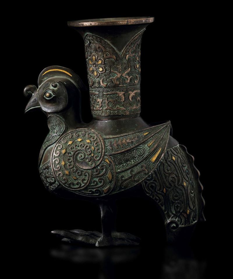 A bronze vase, China, Qing Dynasty  - Auction Fine Chinese Works of Art - Cambi Casa d'Aste