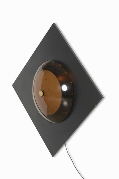 Lampada da Parete con Struttura in Legno e Perspex.