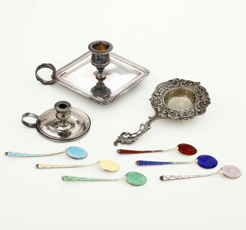 Lotto di oggetti in argento  - Auction Silvers | Cambi Time - Cambi Casa d'Aste