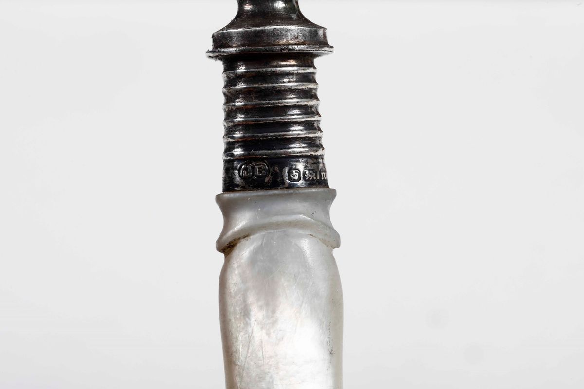 Servizio da Dolce in Argento e Metallo. Bolli della Città di Sheffield, Inghilterra XX Secolo
