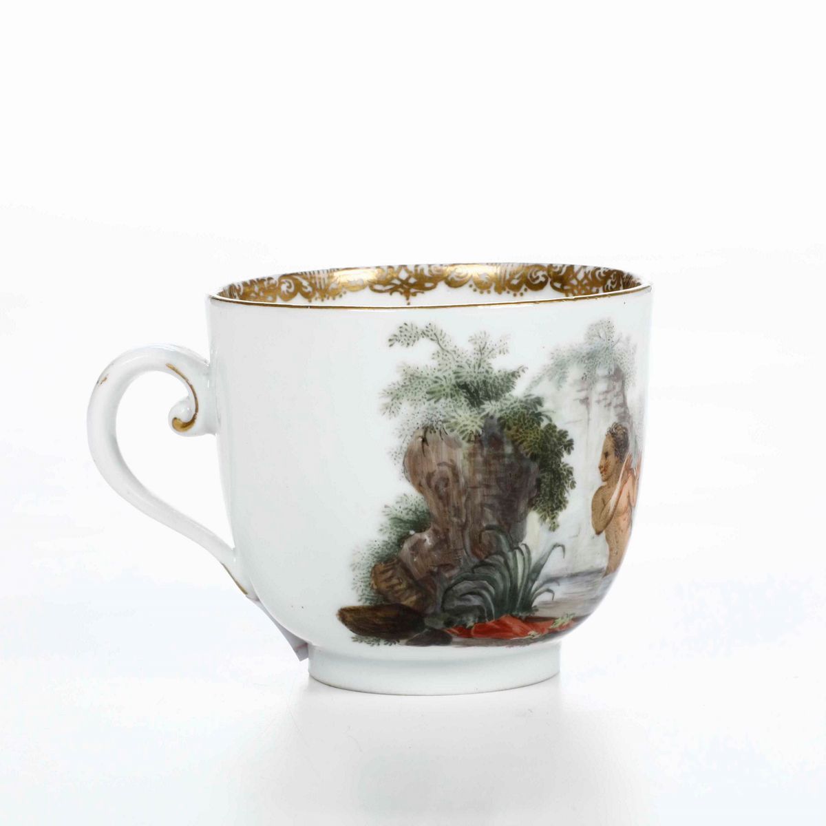 Una Tazza. Meissen, 1770 Circa. Decorazione Dell' "hausmaler" Franz Ferdinand Mayer di Pressnitz ...