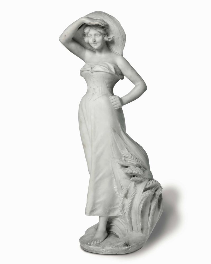 Scultore del XIX-XX secolo Figura femminile  - Auction Sculpture of the XIX-XX century - Cambi Casa d'Aste