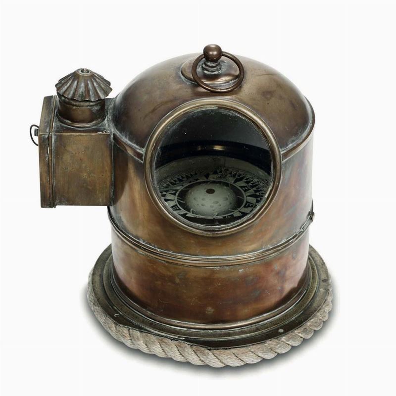 Chiesuola da scialuppa in ottone. Prima metà XX secolo  - Auction Marittime Art and Scientific Instruments - Cambi Casa d'Aste