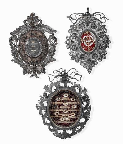 Tre Pendenti Filigrana D'argento Arte Italiana del XVIII Secolo