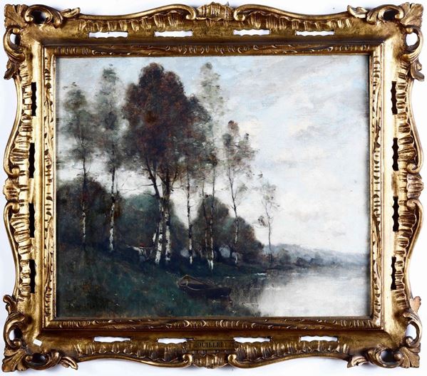 Paul-Désiré Trouillebert (1829-1900) Paesaggio fluviale