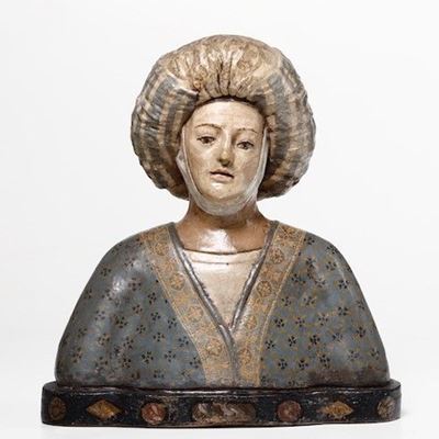 Sibilla Persica Busto in Cartapesta Dipinta Scultore D’oltralpe Probabile XIX-XX Secolo