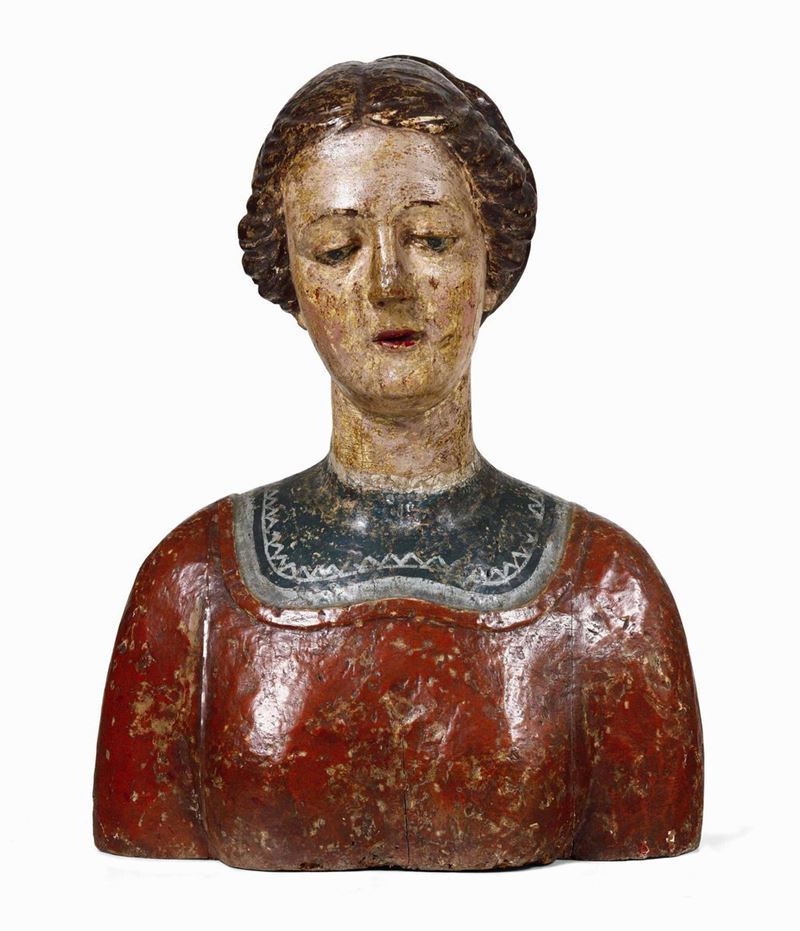 Busto muliebre Arte italiana, inizi del XVII secolo  - Asta Opere e arredi da collezioni lombarde e altre provenienze - Cambi Casa d'Aste