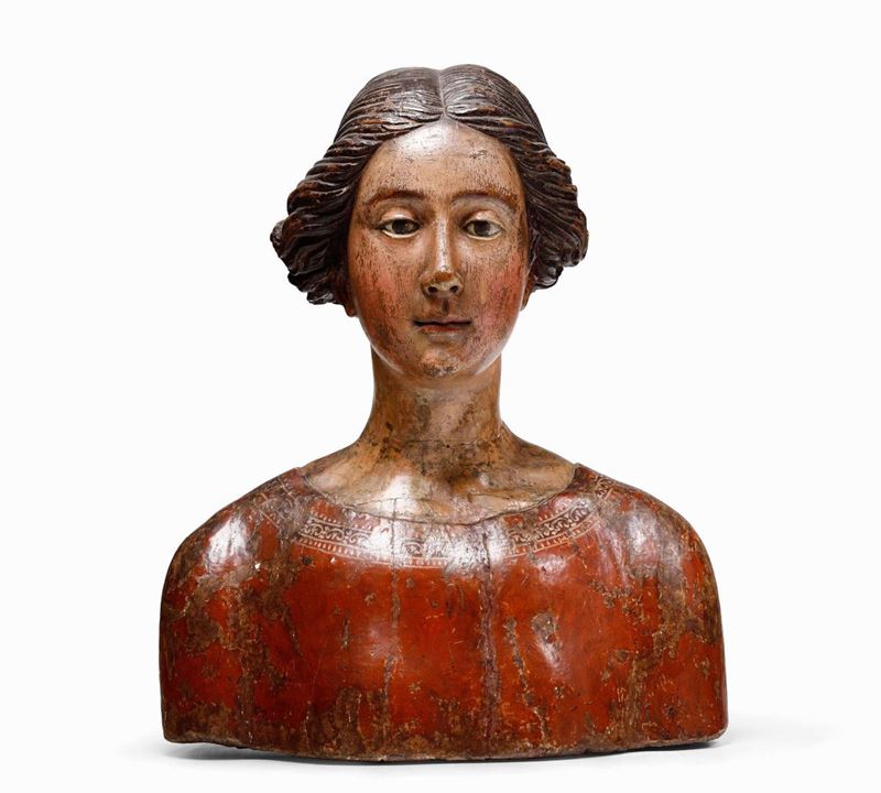 Busto muliebre Arte italiana, inizi del XVII secolo  - Auction Works and furnishings from Lombard collections and other provinces - Cambi Casa d'Aste
