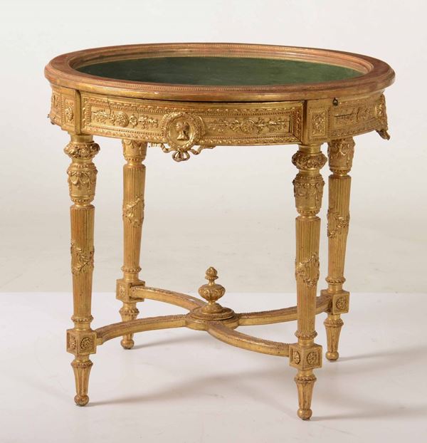 Tavolo circolare neoclassico da esposizione. XVIII secolo