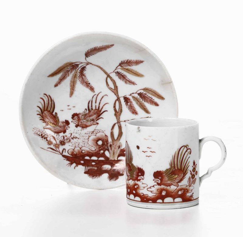 Due tazze con piattino Doccia, Manifattura Ginori, seconda metà del XVIII secolo  - Auction Ceramics | Cambi Time - Cambi Casa d'Aste