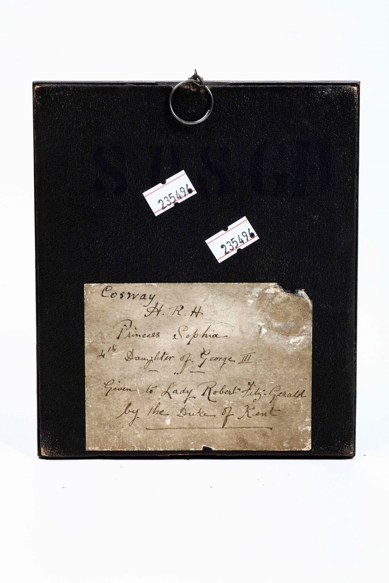 Miniatura su Avorio "principessa Sophia Figlia di Giorgio III°". XIX Secolo