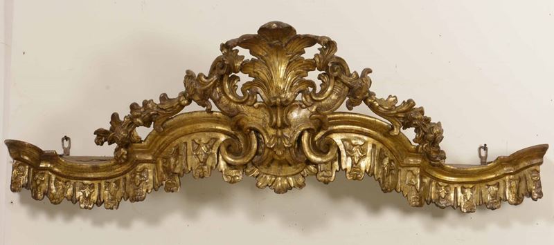 Baldacchino in legno intagliato e dorato, XIX secolo  - Asta Antiquariato | Cambi Time - Cambi Casa d'Aste