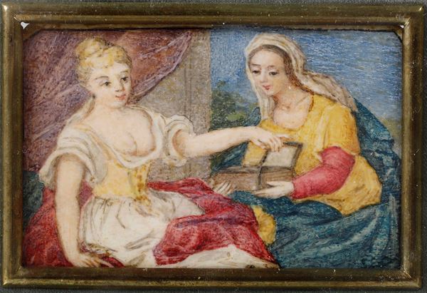 Anonimo Due donne e uno scrigno