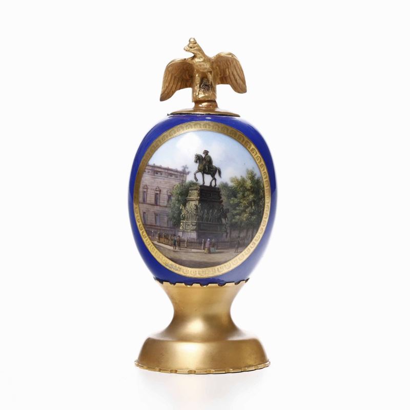 Uovo Russia o Germania, XIX secolo  - Auction Ceramics | Cambi Time - Cambi Casa d'Aste