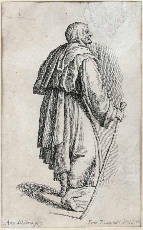Zuccarelli Francesco Pellegrino mendicante, da soggetto di Andrea del Sarto.