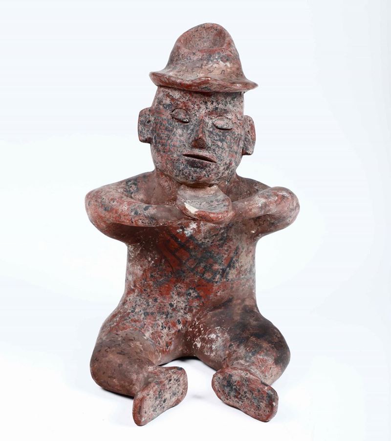 Scultura in terracotta dipinta  - Auction Antiques | Timed Auction - Cambi Casa d'Aste