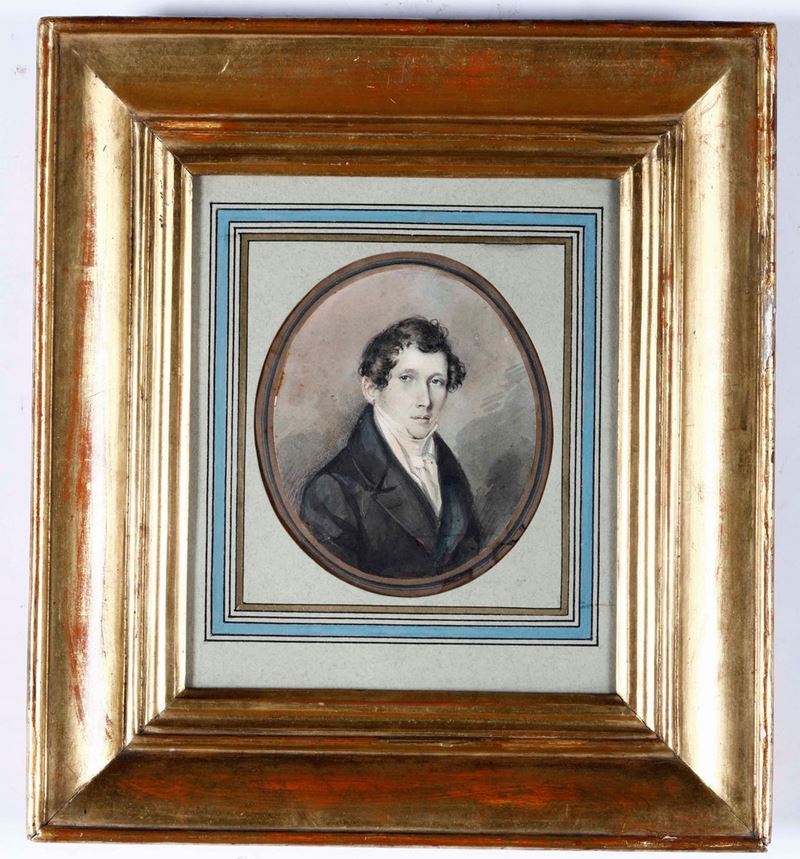 Anonimo Ritratto di giovane gentiluomo  - Auction 19th-20th century paintings - Cambi Casa d'Aste