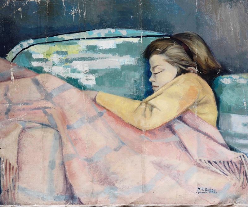 Maria Antonietta Gambaro : Fanciulla che dorme  - Auction 19th Century Paintings - Cambi Casa d'Aste