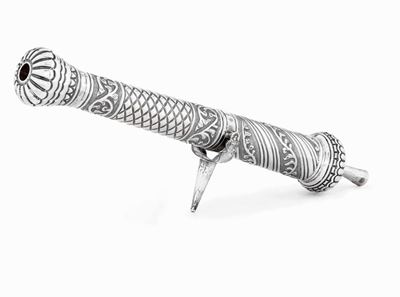 Modello di Colubrina Argento Fuso, Sbalzato e Cesellato Argenteria del XVIII-XIX Secolo (apparent...