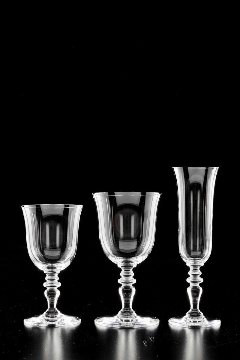 Servizio di Calici ”vence” Francia, Manifattura Baccarat, 1970 Circa